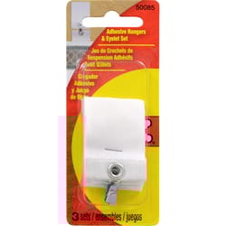 HILLMAN OOK White Hanger Adhesive Hangers 1 lb 3 pk