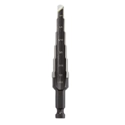 IRWIN Unibit 3/16 - 1/2 in. X 6 in. L High Speed Steel Step Drill Bit Square Shank 1 pc