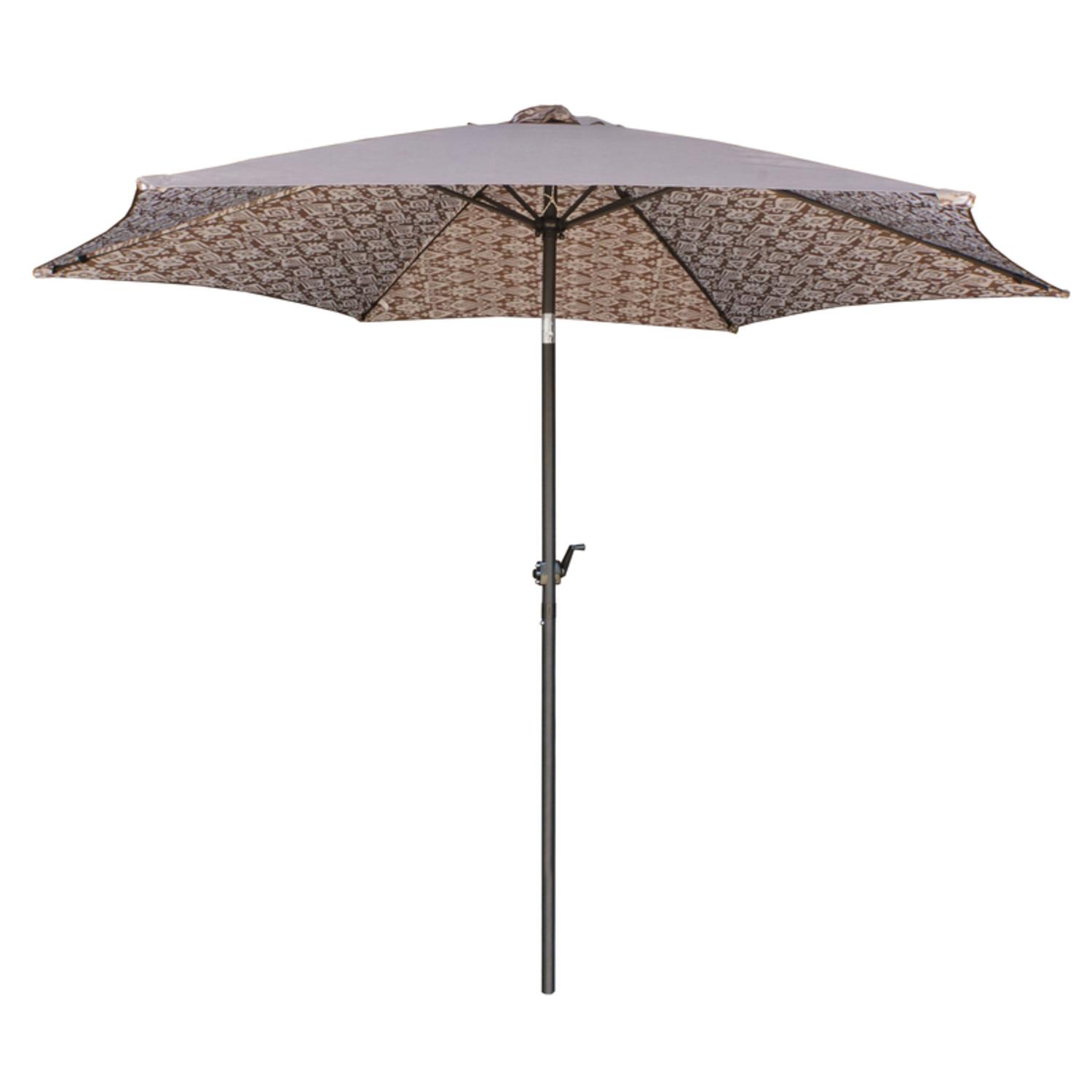 Living Accents Tiltable Tan Market Umbrella Mfr# UM90BKOBD77