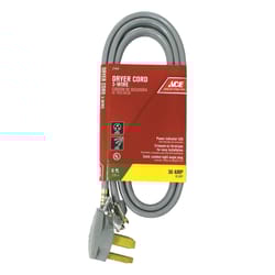 Ace 10/3 SRDT 125/250 V 6 ft. L Dryer Cord 3 Wire