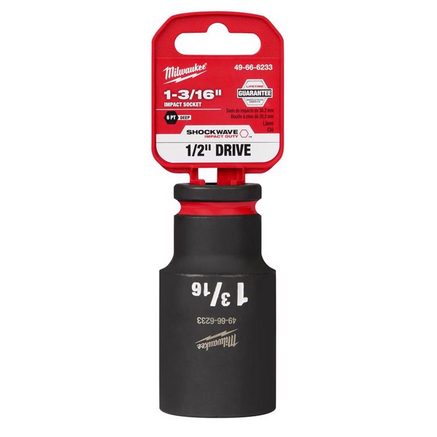 Milwaukee Shockwave 1-3/16 in. X 1/2 in. drive SAE 6 Point Deep