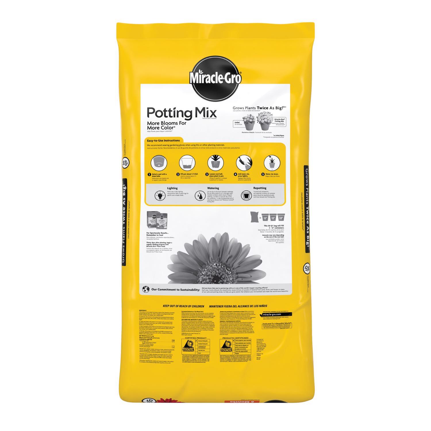Miracle-Gro Potting Mix - 50 Quart