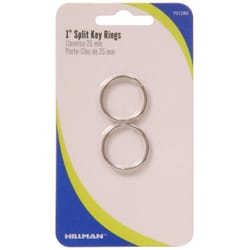 HILLMAN Tempered Steel Silver Split Rings/Cable Rings Key Ring
