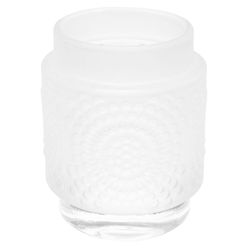 Karma 3 in. H Clear Glass Frosted Shine Votive