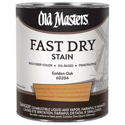 Old Masters Professional Semi-Transparent Satin Golden Oak Oil-Based Alkyd Fast Dry Wood Stain 1 qt