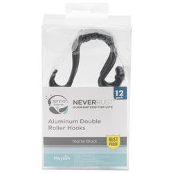 Zenna Home Black Metal Shower Hooks 12 pk