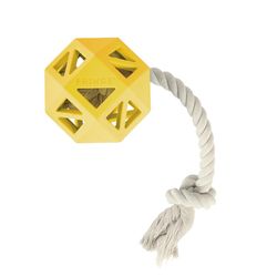 Pet Shop by Fringe Studio For Dog Yellow Rubber Pull My Way Pet Toy 1 pk
