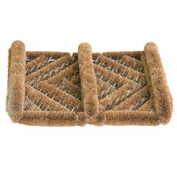 Southern Oaks 12 in. W X 14 in. L Brown Adirondack Coir Boot/Shoe Scraper