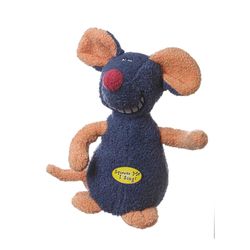 Multipet For Dog Multicolored Plush Deedle Dudes Mouse Dog Toy Medium 1 pk