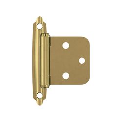 Amerock 1-13/16 in. W X 2-3/4 in. L Polished Brass Steel Self-Closing Hinge 2 pk