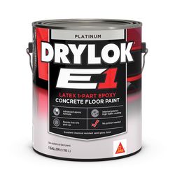 Drylok E1 Semi-Gloss Platinum Latex-Based Acrylic Epoxy Blend Epoxy Floor Paint 1 gal