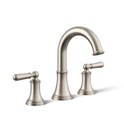 Kohler Facile Vibrant Brushed Nickel Traditional Widespread Bathroom Sink Faucet 8 in.