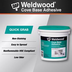 DAP Weldwood High Strength Synthetic Acrylic Latex Off White Cove Base Adhesive 1 qt