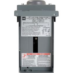 Square D QO 70 amps 120/240 V 2 space 4 circuits Combination Mount Main Lug Load Center