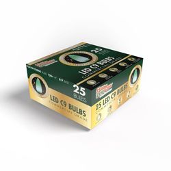 Holiday Bright Lights LED PS C9 Green 25 ct Christmas Light Bulbs