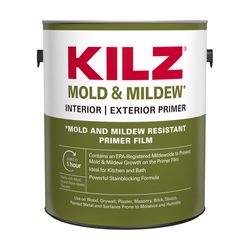 KILZ Mold & Mildew White Flat Water-Based Alkyd Mold Killing Primer 1 gal