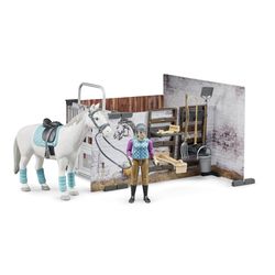 Bruder Bworld Horse Barn Toy Set Multicolored