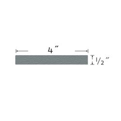 Inteplast Building Products 0.5 in. H X 4 in. W X 96 in. L Prefinished River Grey Polystyrene Trim B