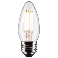 Satco B11 E26 (Medium) Filament LED Bulb Warm White 60 Watt Equivalence 2 pk