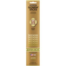 Gonesh Extra Rich Patchouli Scent Incense Sticks 1 oz Solid 20 pk