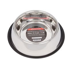 Boss Pet ProSelect Silver Stainless Steel 64 oz Pet Bowl For Cats/Dogs
