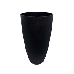 Algreen 20.5 in. H X 12 in. D Resin Planter Black