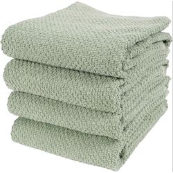 KAF Home French Green Cotton Kitchen Towel