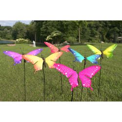 Marshall Home and Garden Assorted Metal 32 in. H Medium Butterfly Outdoor Garden Stake