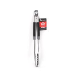 Grill Mark Stainless Steel Black/Silver Grill Tongs 1 pk