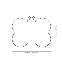 MyFamily Hushtag Plus Black Pink QR Code Bone Aluminum Cat/Dog Pet Tags