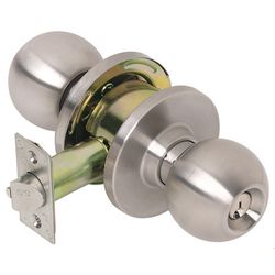 Tell Empire Satin Stainless Steel Entry Door Knob 1-3/4 in.