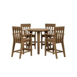 Breeo 5 pc Antique Mohagany Poly Lumber Dining Set