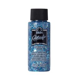 FolkArt Glitterific Glitter Berry Neon Craft Paint Exterior and Interior 2 oz