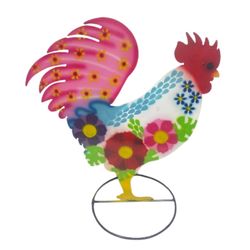 Creative Decor Multicolored Metal 24 in. H Hen Outdoor Decoration