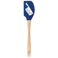 Tovolo Spatulart In Food We Trust Blue Silicone/Wood Spatula