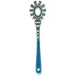 Totally Bamboo Baltique Mykonos Light Blue/Natural Birch Wood Spaghetti Spoon
