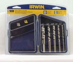 IRWIN High Speed Steel Masonry Drill Bit Set Straight Shank 5 pc