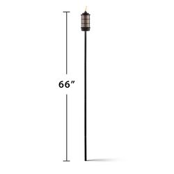 TIKI Black Metal 66 in. Outdoor Torch 1 pc
