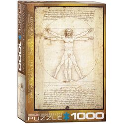 Eurographics The Vitruvian Man Jigsaw Puzzles Multicolored 1000 pc