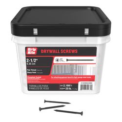 Grip-Rite No. 8 wire X 2-1/2 in. L Phillips Fine Drywall Screws 25 lb 2975 pk
