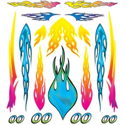 PineCar Dry Transfer Decal Multicolored
