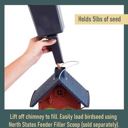 North States Village Wild Bird 5 lb Plastic Old Town Pub Hopper Bird Feeder 4 ports