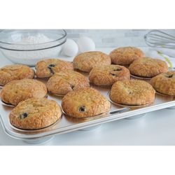 Fox Run 10.5 in. W X 13.75 in. L Muffin Pan Silver