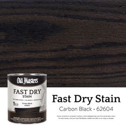 Old Masters Semi-Transparent Flat Carbon Black Oil-Based Alkyd Fast Dry Wood Stain 1 qt
