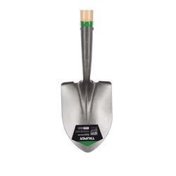 Truper 54.25 in. Steel Round Garden Shovel Wood Handle
