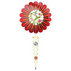 Spinfinity Designs Multi-color Stainless Steel 6.5 in. 3D Hummingbird Mini Set Outdoor Spinner