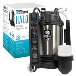 Wayne Basement Guardian Halo 3/4 HP 5520 gph Stainless Steel Electronic Switch AC Sump Pump 8-3/4 ft