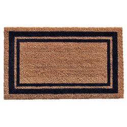Home & More 1.58  W X 2.58  L Multi-color Dark Blue Border Coir Door Mat