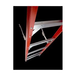 Werner 14 ft. H Fiberglass Step Ladder Type IA 300 lb. cap.