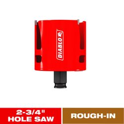 Diablo Demo Demon 2-3/4 in. Carbide Tipped Rough-In 2-3/8 in. L Hole Saw